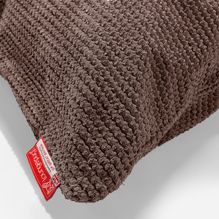 Kissen 35 x 50cm - Pom-Pom Schoko 02