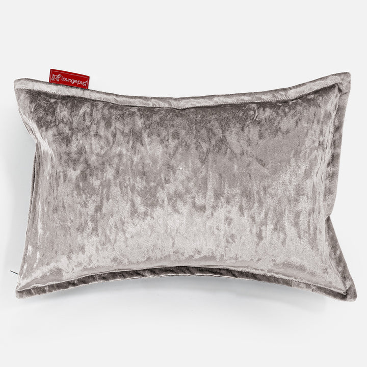 Kissen 35 x 50cm - Retro-Samt Silber 01
