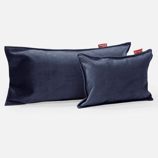 Dekokissen / Sofakissen 35 x 50cm - Samt Marineblau 03