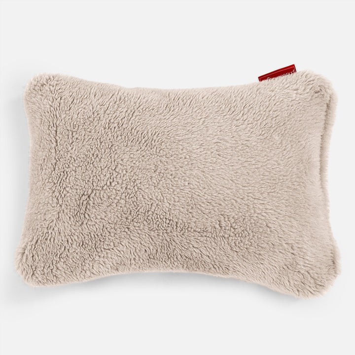 Kissen 35 x 50cm - Teddy Kunstfell Nerzfarben 01