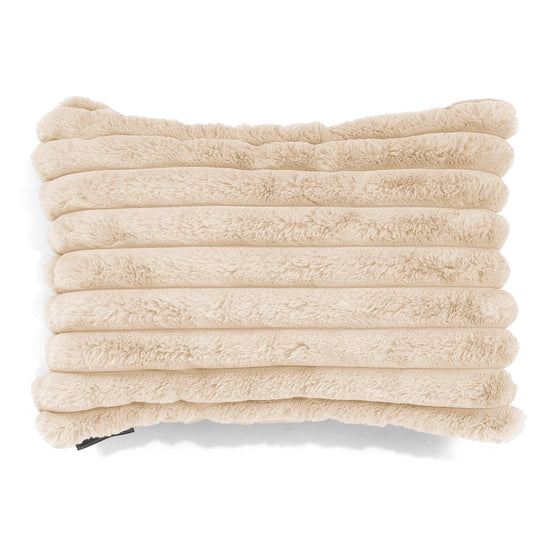 Dekokissen / Sofa Kissenbezug 35 x 50cm - Ultra Plüsch Cord Creme 01