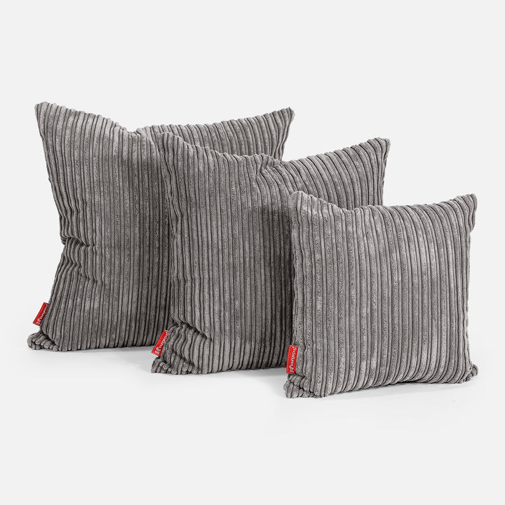 Kissen 47 x 47cm - Cord Schiefergrau 02