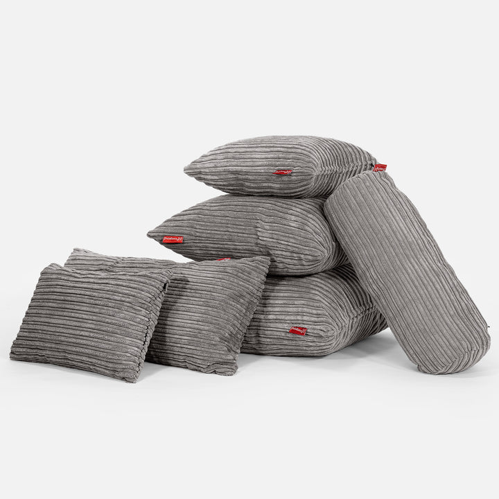 Kissen 47 x 47cm - Cord Schiefergrau 04