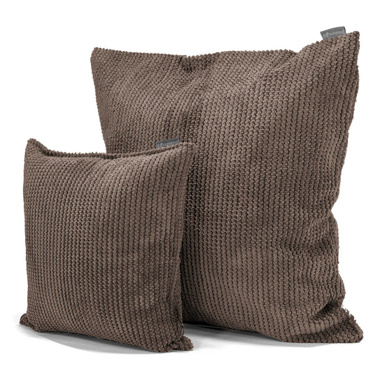 Kissen 47 x 47cm - Pom-Pom Schoko 02