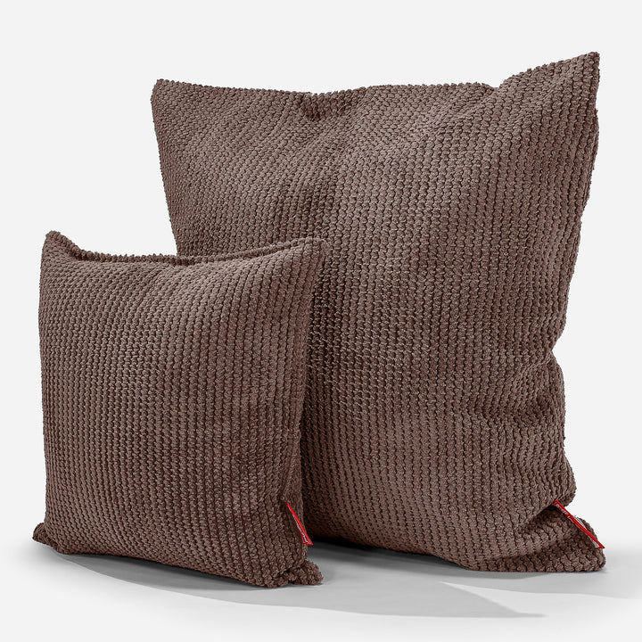 Kissen 47 x 47cm - Pom-Pom Schoko 02