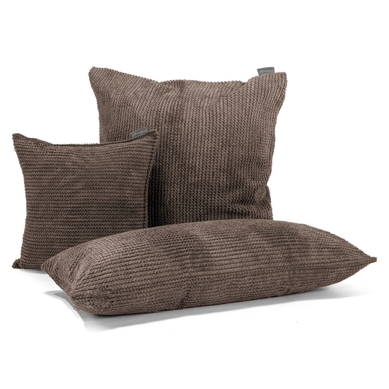 Kissen 47 x 47cm - Pom-Pom Schoko 04