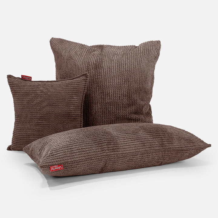 Kissen 47 x 47cm - Pom-Pom Schoko 04