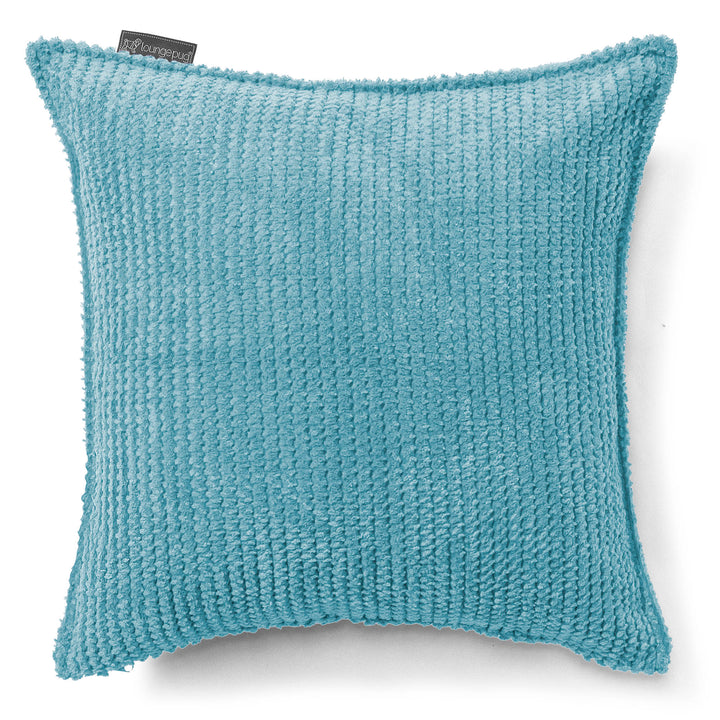 Lounge Pug Kissen 47 x 47cm Waffle Cord Türkis Zierkissen Sofakissen Dekokissen– Big Bertha Original Switzerland