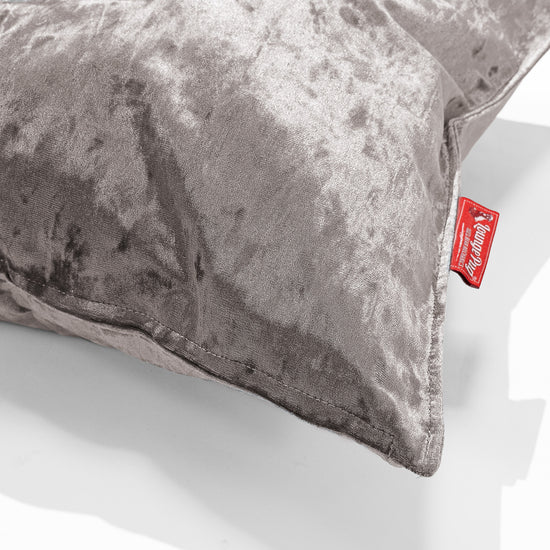 Kissen 47 x 47cm - Retro-Samt Silber 02