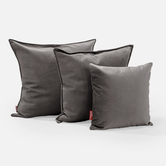 Kissen 47 x 47cm - Samt Schiefergrau 02