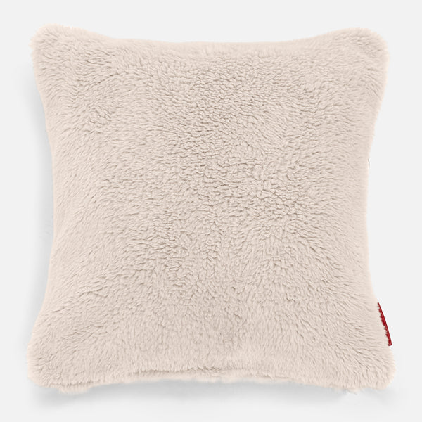 Kissen 47 x 47cm - Teddy Kunstfell Creme 01