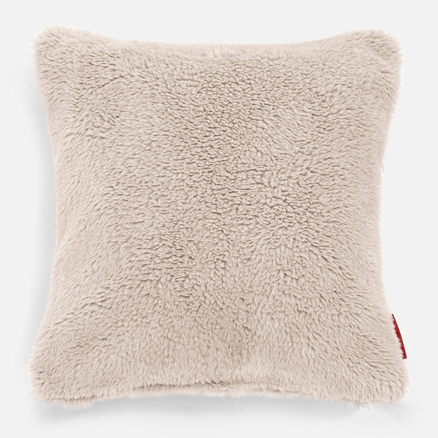 Kissen 47 x 47cm - Teddy Kunstfell Nerzfarben 01
