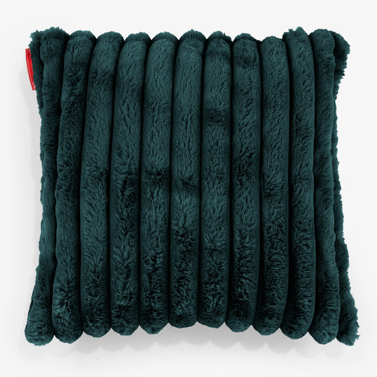 Dekokissen / Sofa Kissenbezug 47 x 47cm - Ultra Plüsch Cord Blaugrün 01