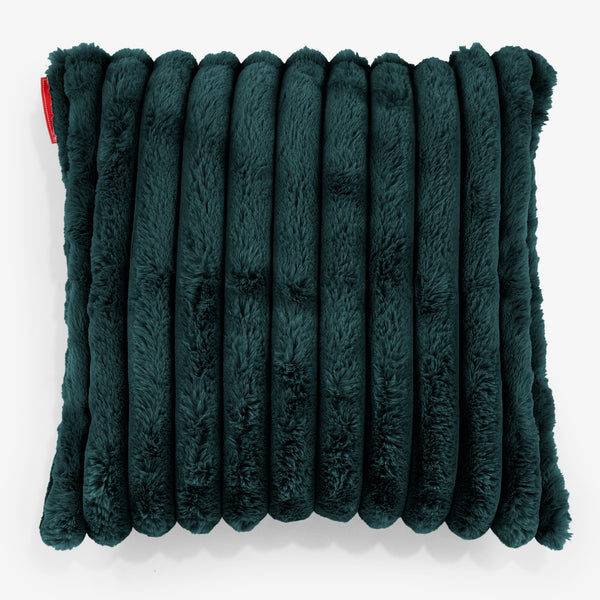 Dekokissen / Sofa Kissenbezug 47 x 47cm - Ultra Plüsch Cord Blaugrün 01