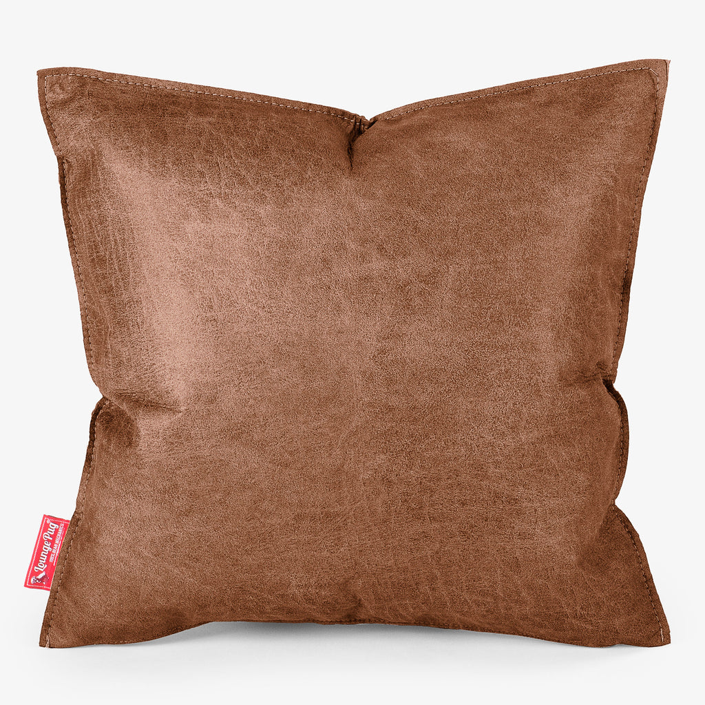 Kissen 47 x 47cm - Vintage Leder Karamell 01