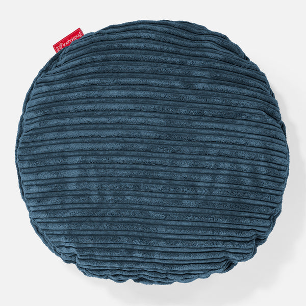 Kissen Rund 50cm - Cord Marineblau 01