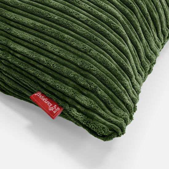 Dekokissen / Sofa Kissenbezug Rund 50cm - Cord Nadelwaldgrün 02