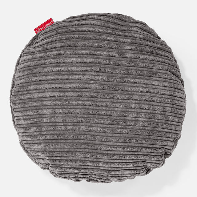 Kissen Rund 50cm - Cord Schiefergrau 01