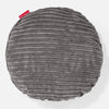 Kissen Rund 50cm - Cord Schiefergrau 01