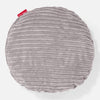Dekokissen / Sofa Kissenbezug Rund 50cm - Cord Silber 01