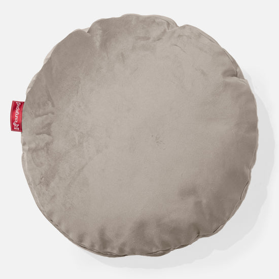 Kissen Rund 50cm - Samt Nerzfarben 01