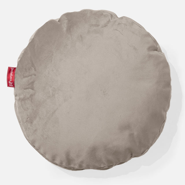 Kissen Rund 50cm - Samt Nerzfarben 01