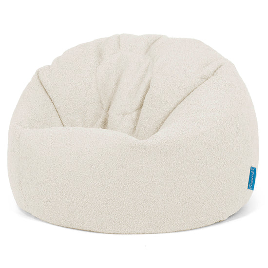 Klassicher Kindersessel Sitzsack 1-5 jahren - Bouclé Elfenbein_01
