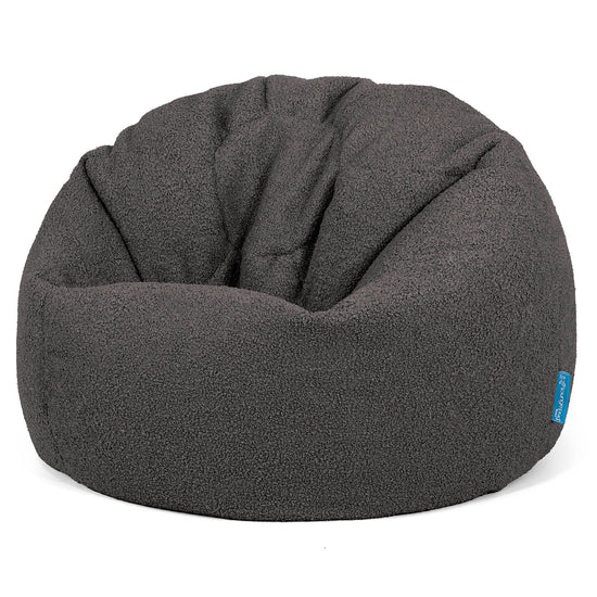 Klassicher Kindersessel Sitzsack 1-5 jahren - Bouclé Graphitgrau_01