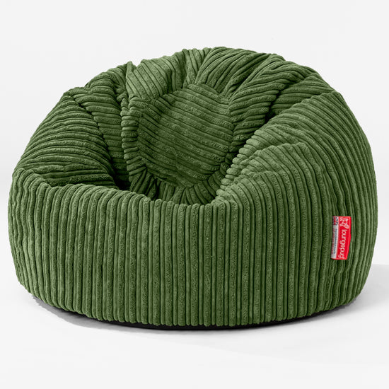 Klassicher Kindersessel Sitzsack 1-5 jahren - Cord Nadelwaldgrün_01