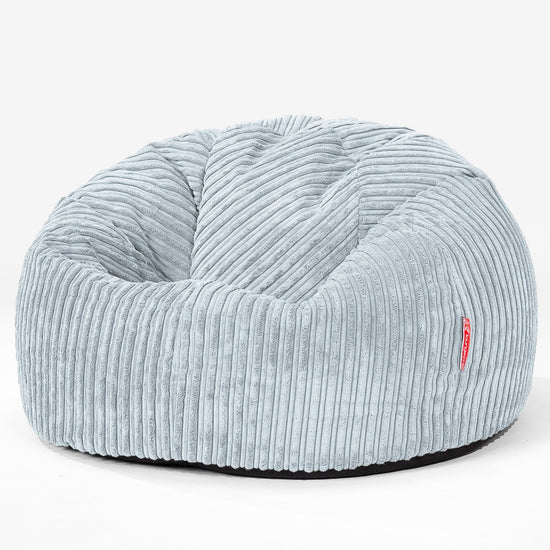 Klassischer Sitzsack Sessel - Cord Baby Blau 01