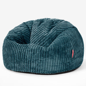 Klassischer Sitzsack Sessel - Cord Blaugrün
