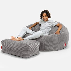Kinder Sitzsack Sofa 6-14 Jahre - Pom-Pom Anthrazit