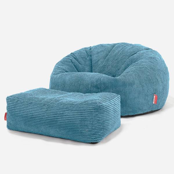 Kinder Sitzsack Sofa 6-14 Jahre - Pom-Pom Türkis 01