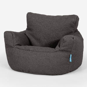 Klein Kindersessel Sitzsack 1-3 jahren - Bouclé Graphitgrau