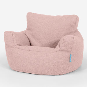 Klein Kindersessel Sitzsack 1-3 jahren - Bouclé Pink