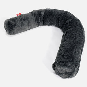 Seitenschläferkissen XXL - Kunstfell Schwarz