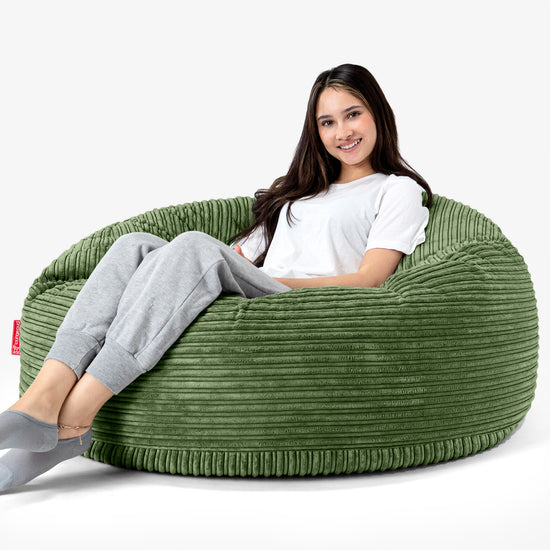 Mammoth Sofa Sitzsack XXL - Cord Nadelwaldgrün 04