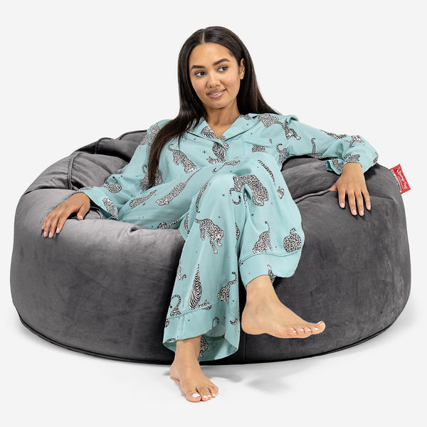 Mammoth Sofa Sitzsack XXL - Samt Schiefergrau 01