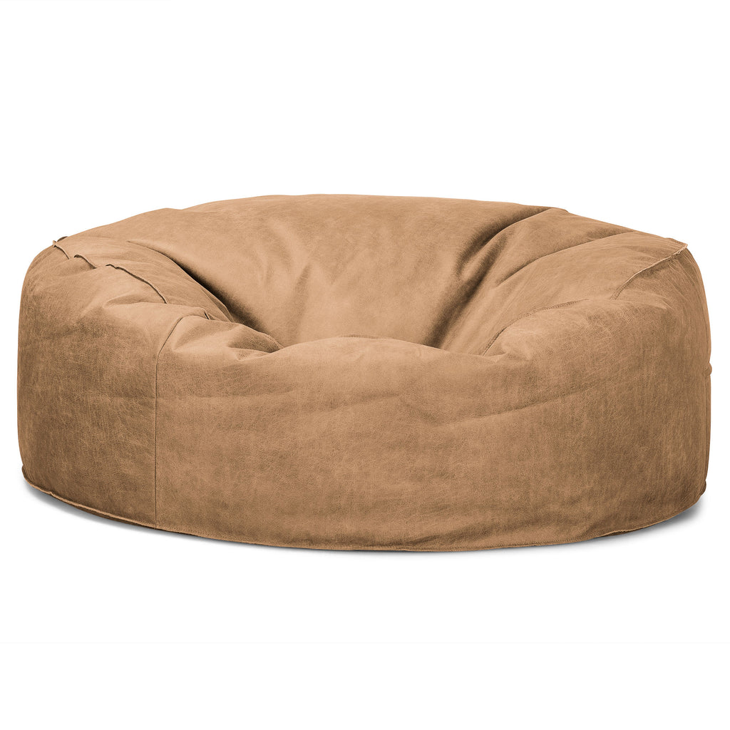Mammoth Sofa Sitzsack XXL - Vintage Leder Goldbraun 04
