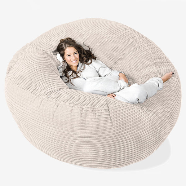 Mega-Mammoth Sofa Sitzsack XXL - Cord Creme 01