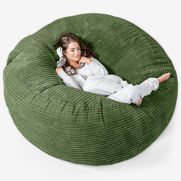 Mega-Mammoth Sofa Sitzsack XXL - Cord Nadelwaldgrün 01