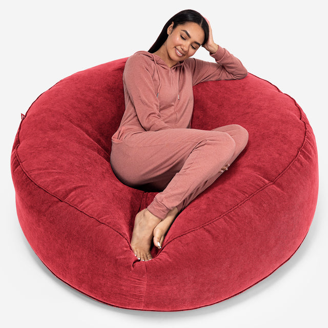 Mega-Mammoth Sofa Sitzsack XXL - Waffelgewebe Rot 01