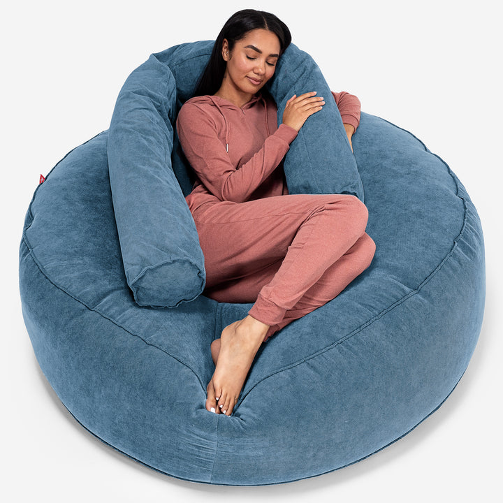 Mega-Mammoth Sofa Sitzsack XXL - Waffelgewebe Türkis 02