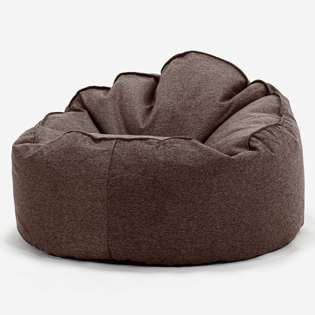 Mini-Mammoth Sitzsack - Interalli Wolle Braun 01