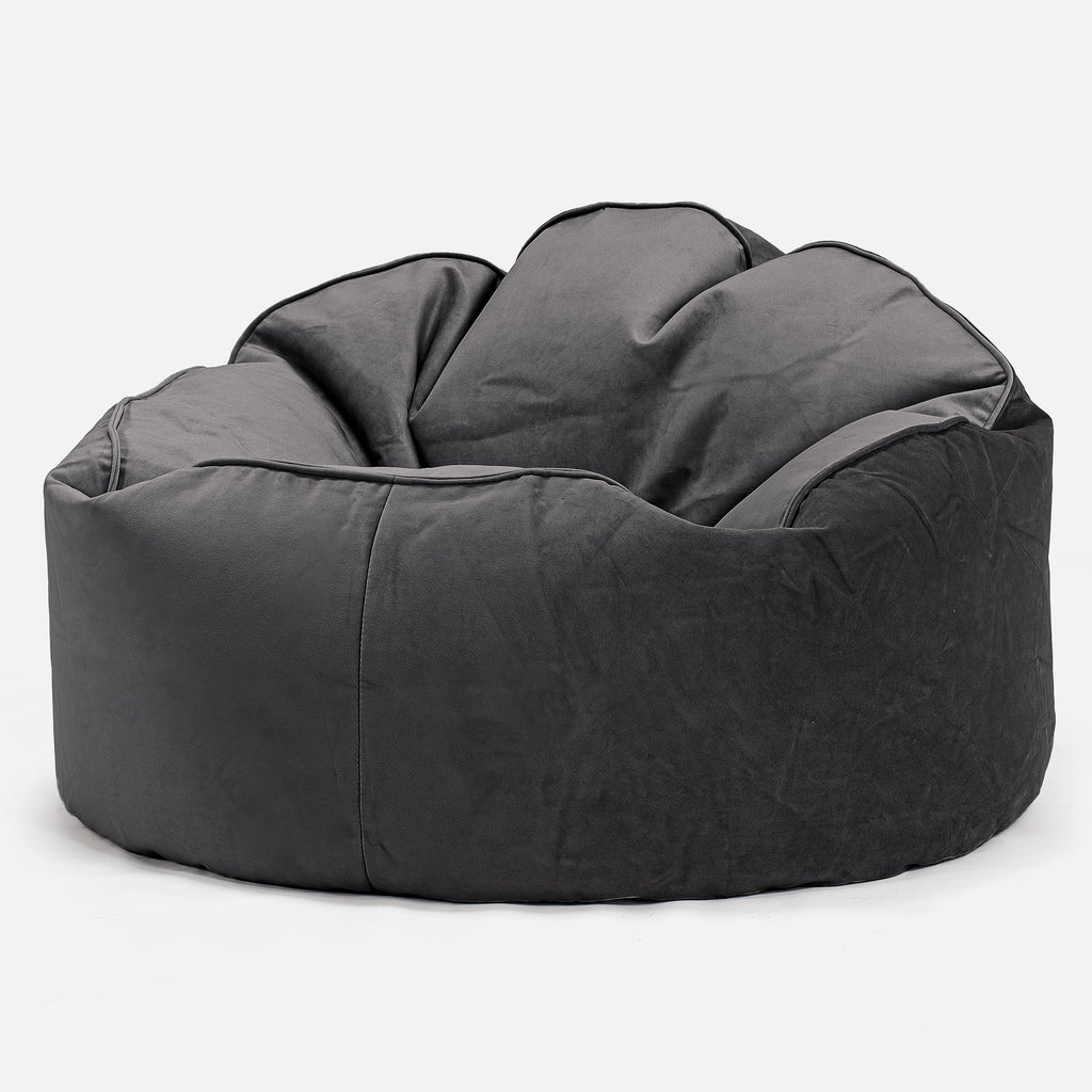 Mini-Mammoth Sitzsack - Samt Schiefergrau 01