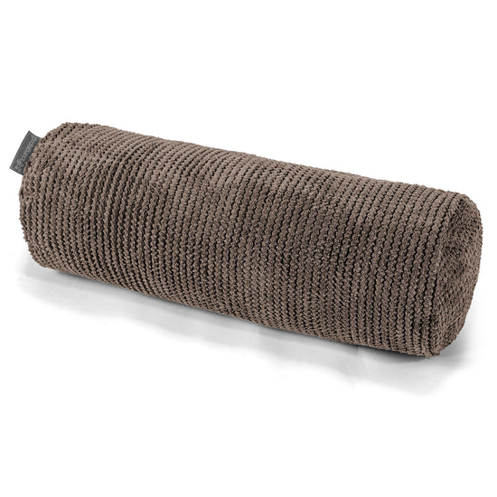Nackenrolle Kissen 20 x 55cm - Pom-Pom Schoko 01