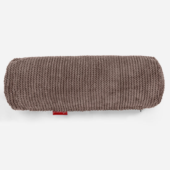 Nackenrolle Kissen 20 x 55cm - Pom-Pom Schoko 02