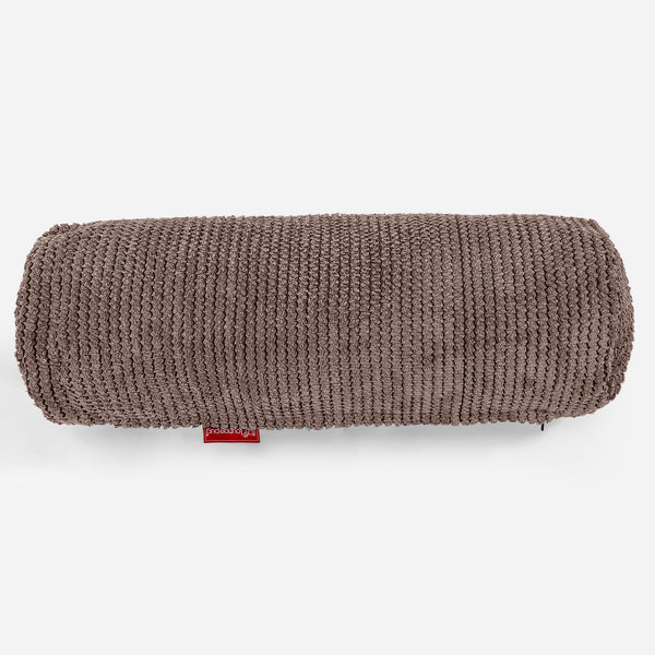 Nackenrolle Kissen 20 x 55cm - Pom-Pom Schoko 01