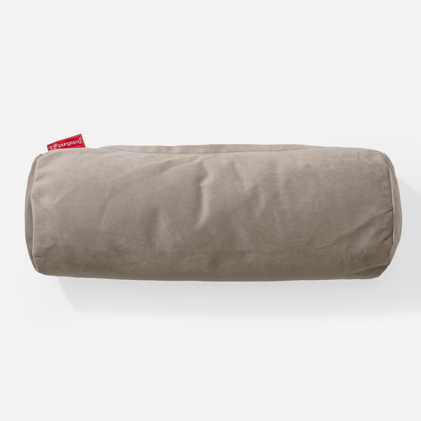 Nackenrolle Dekokissen / Sofakissen 20 x 55cm - Samt Nerzfarben 01