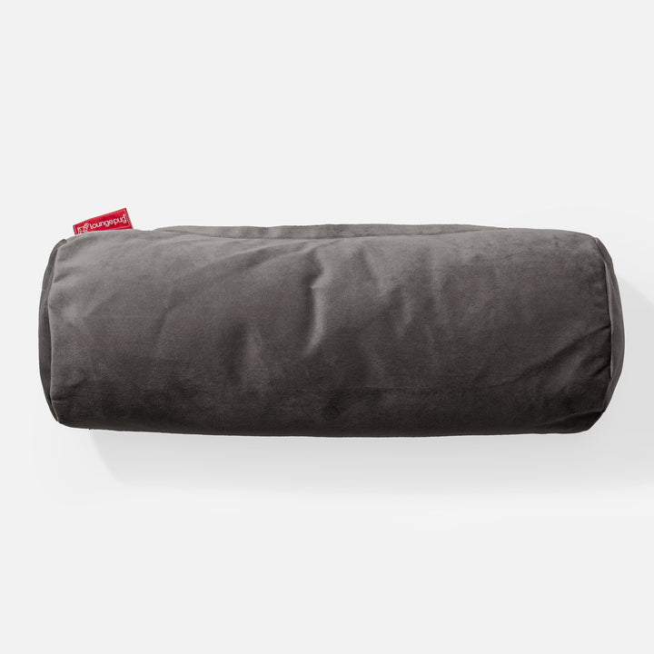 Nackenrolle Dekokissen / Sofakissen 20 x 55cm - Samt Schiefergrau 02